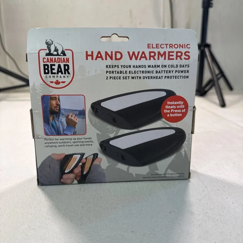 Canadian‎ Bear Electronic Hand Warmers Heats with a press of a button, Brand New